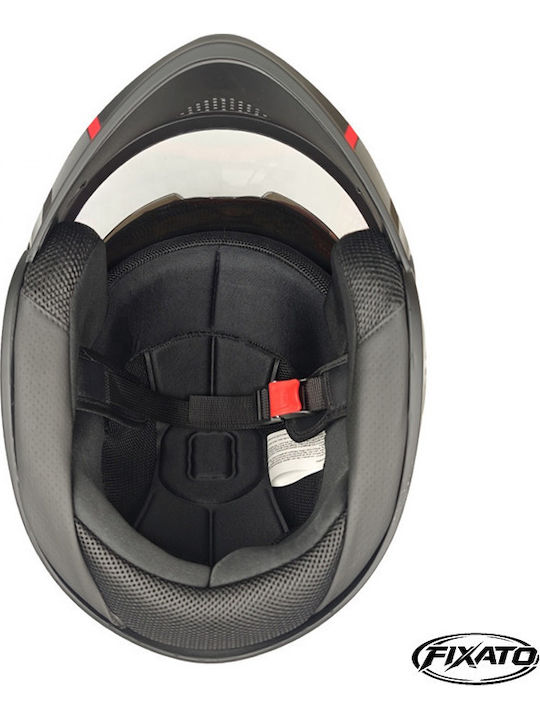 FIXATO Nova Black Κράνος Μηχανής Flip-Up ECE 22.06 με Sunvisor