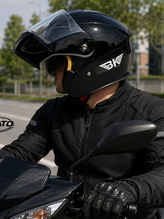 FIXATO Nova Black Κράνος Μηχανής Flip-Up ECE 22.06 με Sunvisor
