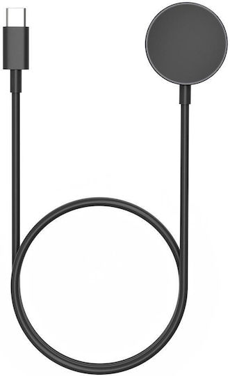 Samsung Galaxy Watch Ultra 7 6 5 Pro 4 3 Xdfind Магнитен Кабел За Зареждане Алуминиева Сплав Usb-c Черен