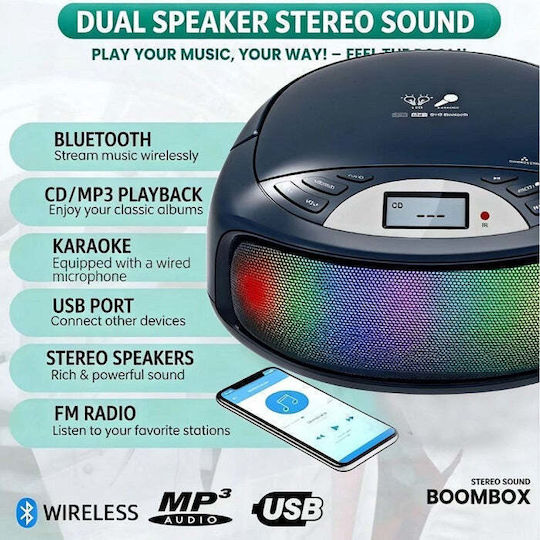 Karaoke Wired Microphone CD-P3032 730328 Black