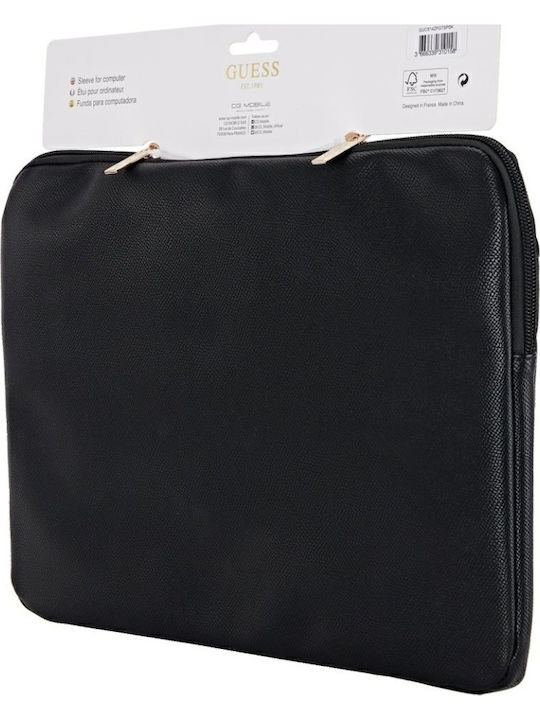 Guess Pu Grained Triangle Logo Θήκη για Laptop 14" σε Μαύρο χρώμα
