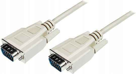 Digitus Кабел VGA мъжки - VGA мъжки Бял 1.8м (AK-310100-018-E)