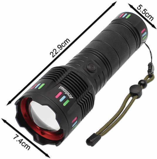 Andowl Rechargeable LED Headlamp IP45 with Maximum Brightness 2000lm
