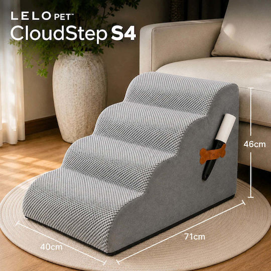 Lelo Pet Premium Car Steps for Dog Grey