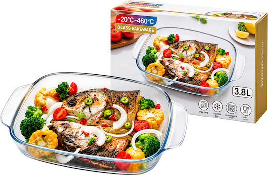 Rectangular Heat-Resistant Glass Cookware 38x25.3x6.5cm