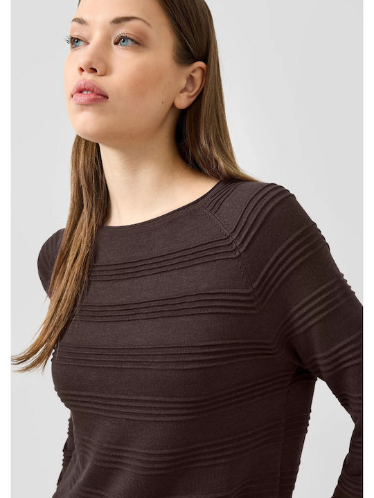 Women's Striped Brown Blouse