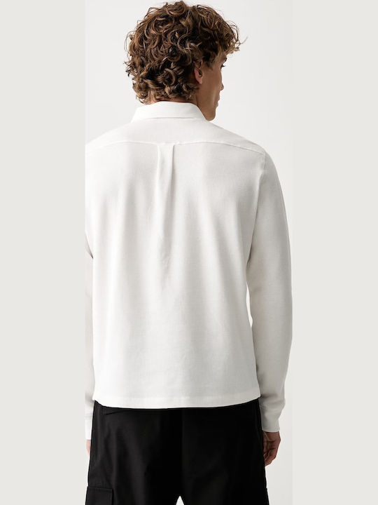 Polo Long Sleeve White Blouse