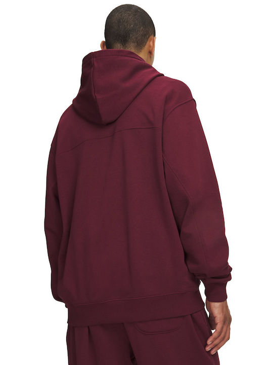 Under Armour Φούτερ Μπορντό με Κουκούλα