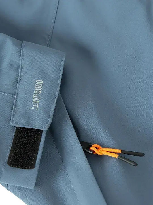 Kids Casual Short Hooded Blue Coat