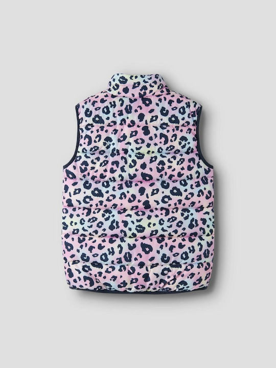 Kids Quilted Sleeveless Short Lilac Jacket