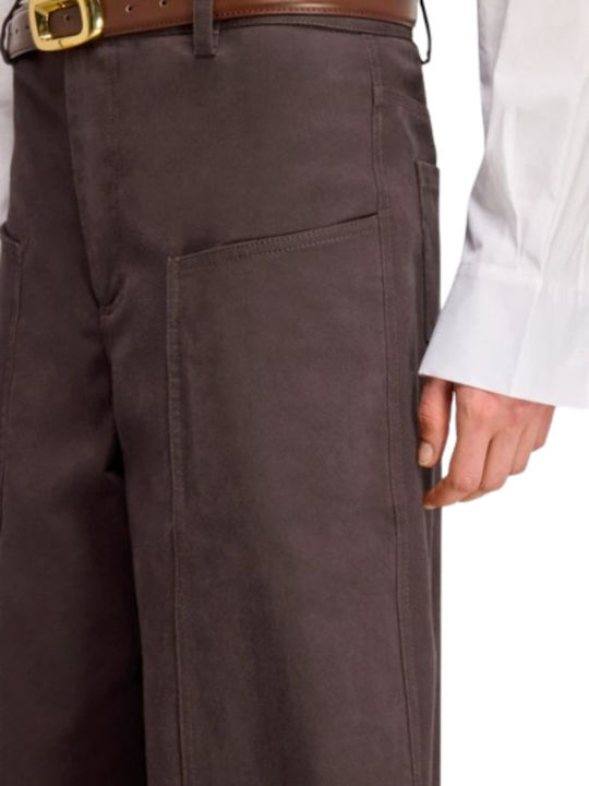 Women's Fabric Trousers Brown