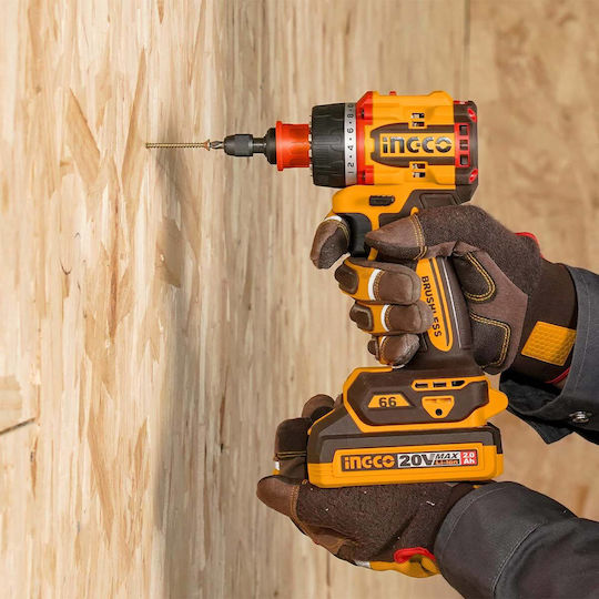 Ingco CDLI206686E Angle Battery Drill Driver Solo Brushless 20V