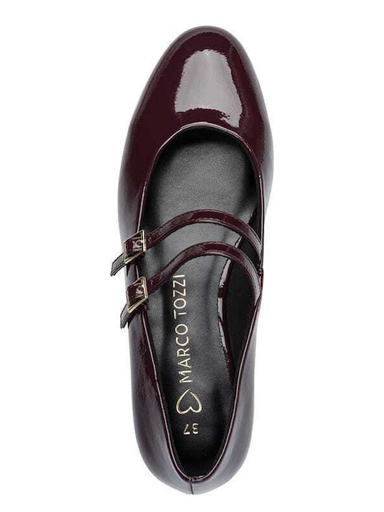 Pumps Aus Lackleder Burgundisch