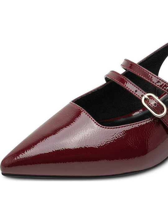 Pumps aus Burgundischem Lackleder