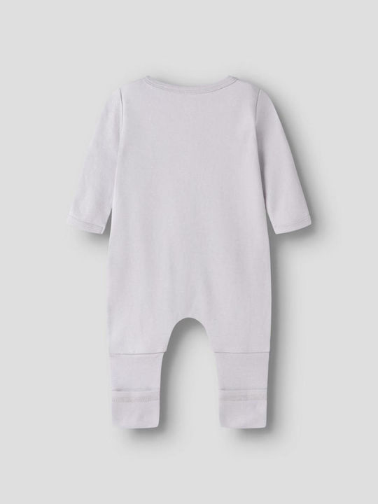 Name It Set Baby-Strampler Ecru-Lila