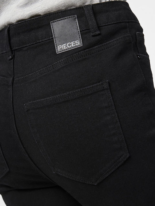 Pantaloni Jean de damă cu croială Skinny Negru