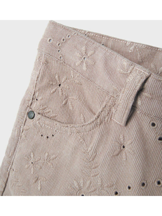 Kinderhose aus Samt in Beige Beige