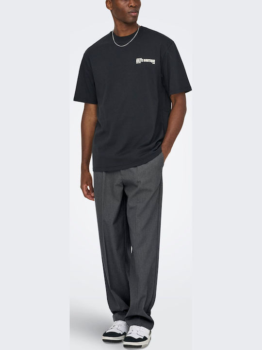 Men's Trousers Dark Grey Melange Grey