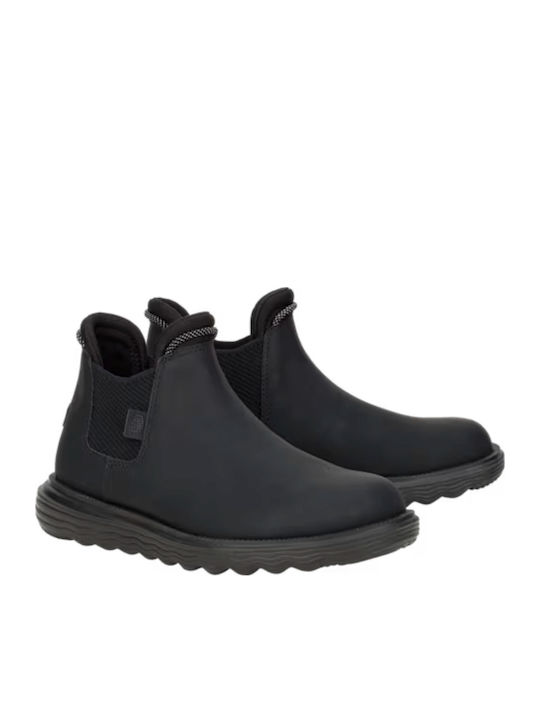 Leather Women's Ankle Boots Black