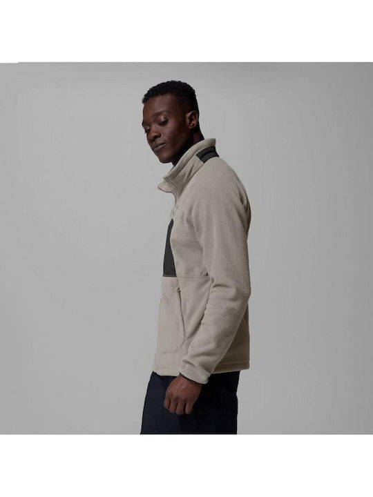 Men's Fleece Jacket Fleece Ecru Black