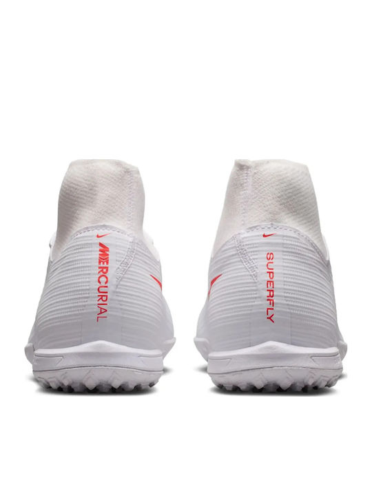 Nike Mercurial Superfly 11 Academy TF Ghete Fotbal Cu Talpă Cu Crampoane Albe