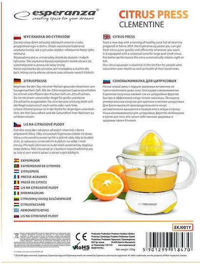 Esperanza Clementine Ηλεκτρικός Στίφτης 25W με Χωρητικότητα 700ml Κίτρινος