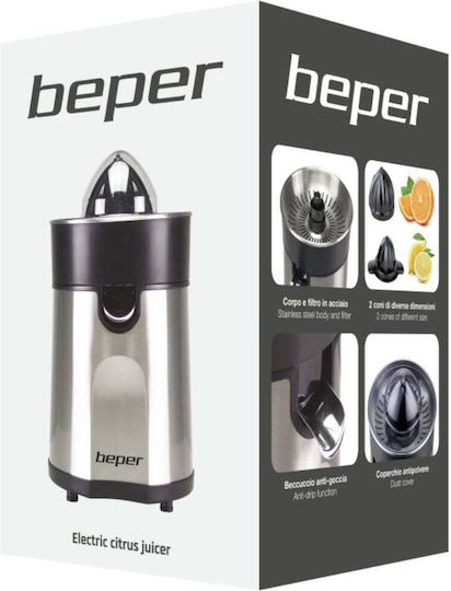 Beper Electric Juicer 85W Inox Silver