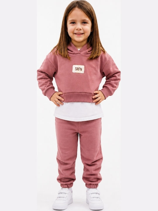 Serafino Kids Sweatpants Set Pink