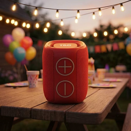 T&G TG-486 Bluetooth Speaker 15W with Battery Life up to 2 Hours Red