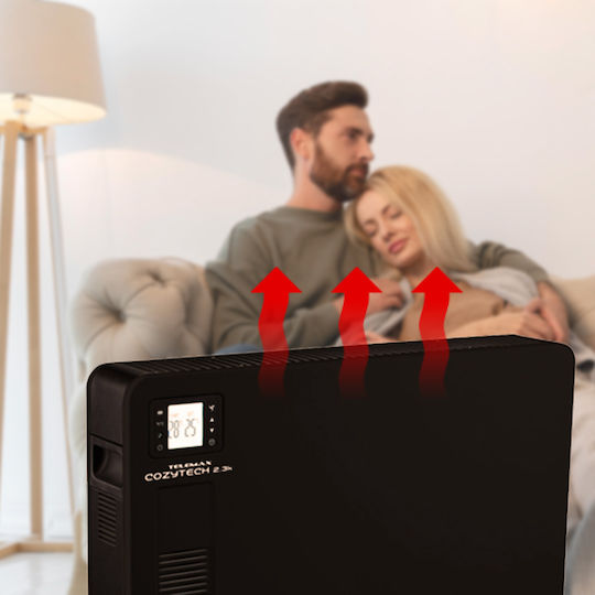 Telemax Cozytech Floor Convector Heater 2300W with Electronic Thermostat 68x43cm Black