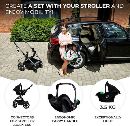 Kinderkraft Mink Pro 2 i-Size Scaun Auto pentru Copii i-Size cu Isofix Negru 0-13 kg