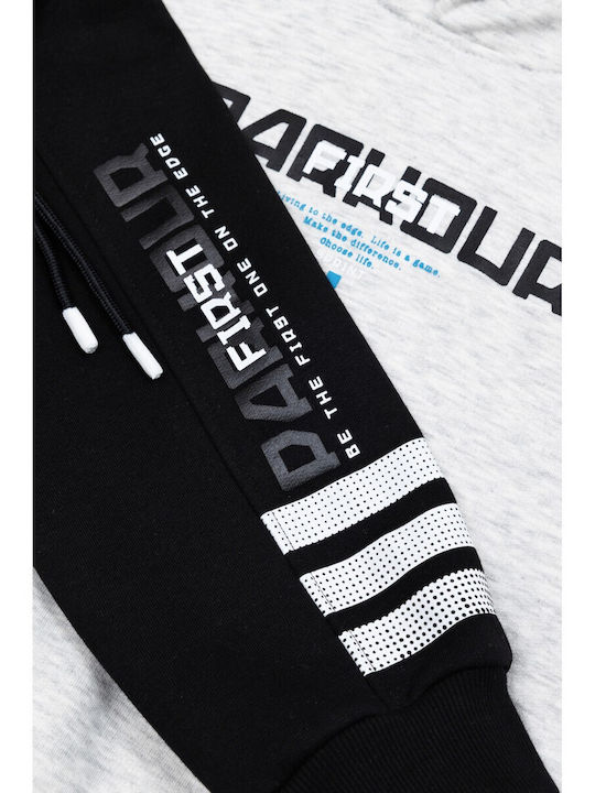 Kids Sweatpants Set Grey/black