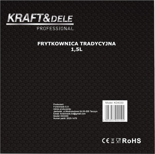 Kraft & Dele KD4330 Фритюрник 1.5lt Сив