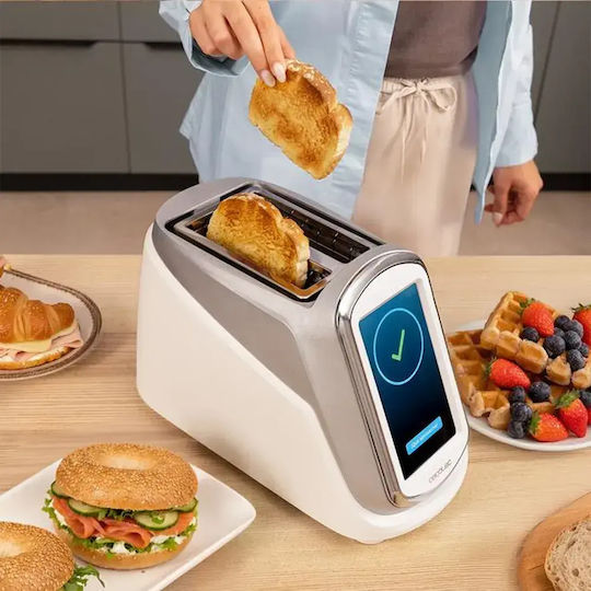 Cecotec Prăjitor de pâine cu 2 sloturi 1400W Albă