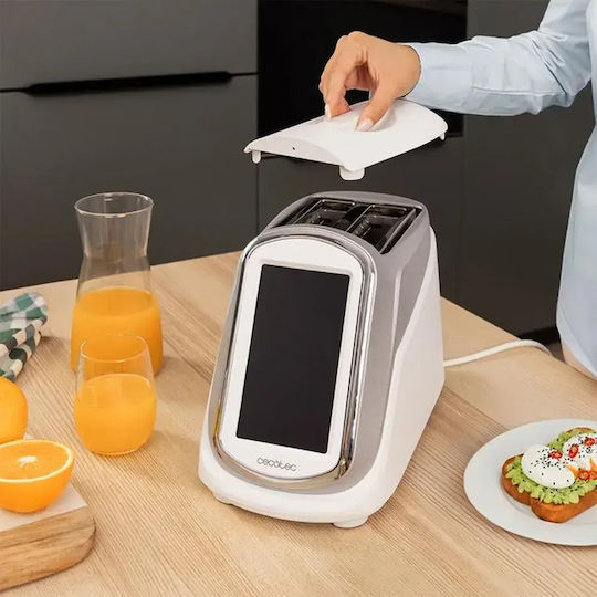 Cecotec Prăjitor de pâine cu 2 sloturi 1400W Albă