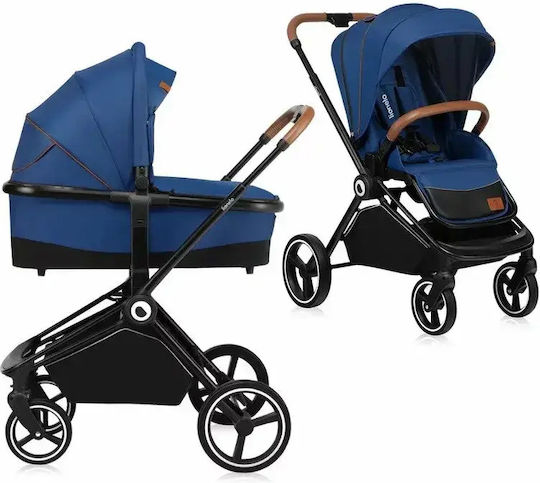 Lionelo Mika Reversible 2 in 1 Baby Stroller Suitable for Newborn Blue