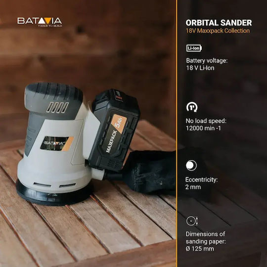 Batavia Mașină de șlefuit excentrică 125mm cu baterie 18V