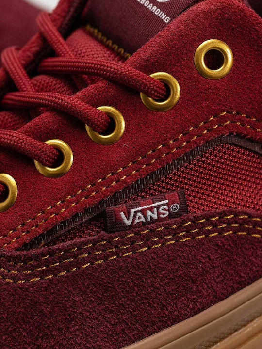 Skate Ära Wafflecup Männliche Sneakers Dunkelrot / Gummi