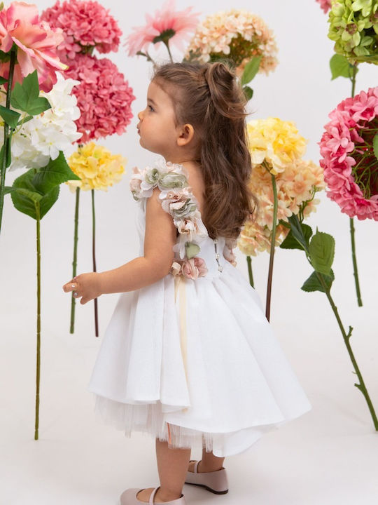 Bambolino Ilektra Ecru Baptism Dress from Tulle