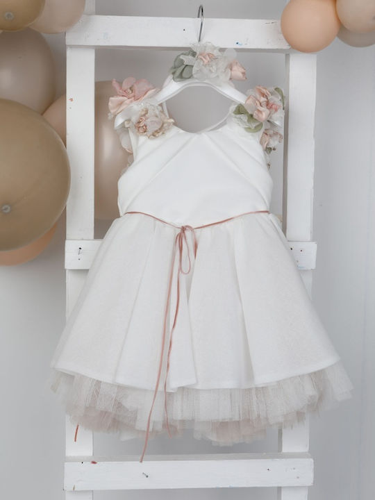 Bambolino Ilektra Ecru Baptism Dress from Tulle