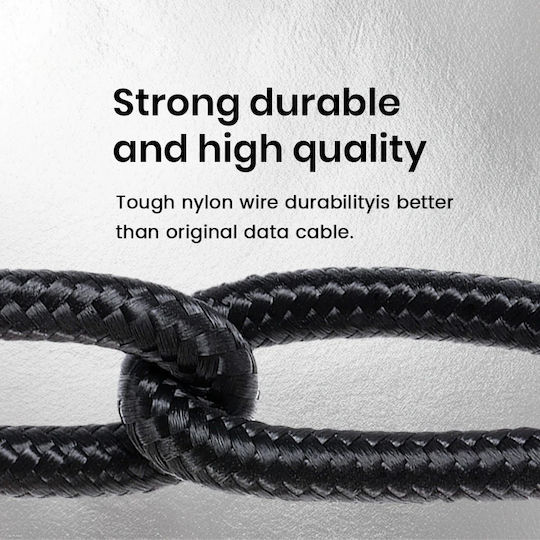 Leewello USB 2.0 Cable USB-C male - USB-C 60W PD Μαύρο 1m 783190-ΜΑΥΡΟ