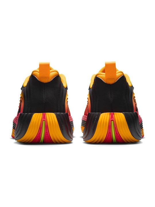 Giannis Immortality 5 Niedrige Basketballschuhe Laser Crimson / Laser Orange / Schwarz / Metallic Silver
