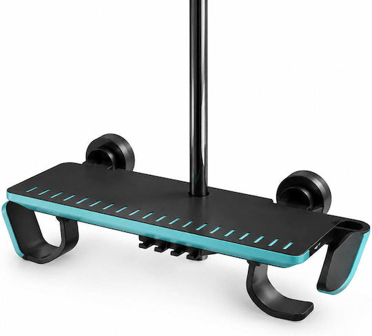 Shower Shelf Side Supports Black-turquoise