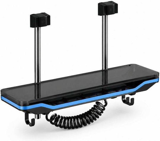 Shower Shelf Supports Hooks Black-blue