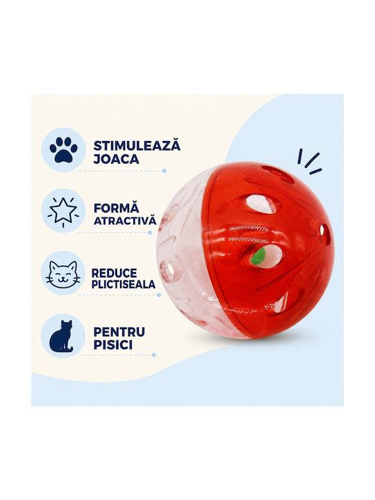 Jucărie Glob Transparentă Clopoțel Pisici Multicolor