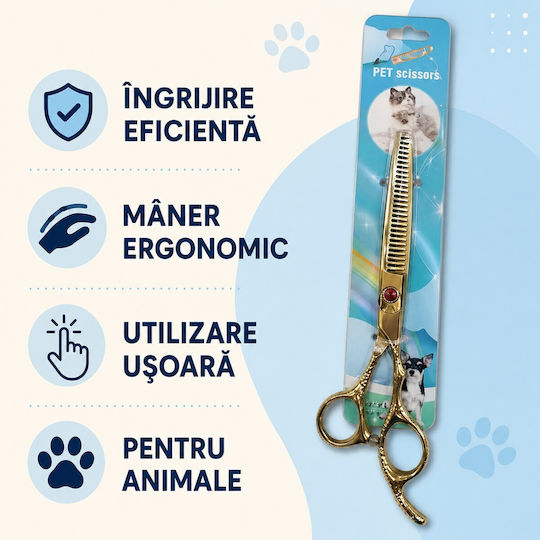 Professional Straight Golden Scissors Animal Grooming