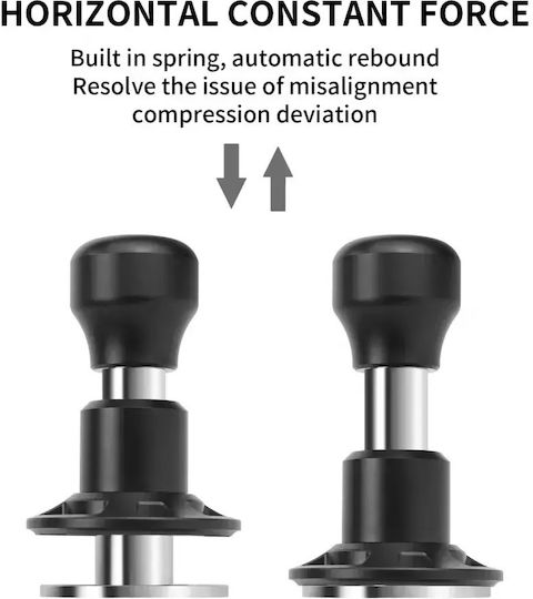 4bars T811 Self Levelling Dynamometric Tamper with Flat Surface 58mm in Brown Colour