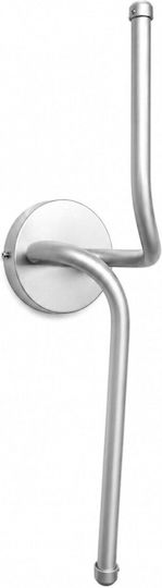 VenCore Modern Wall Lamp with Integrated LED and Adjustable White Light Silver 11x14cm