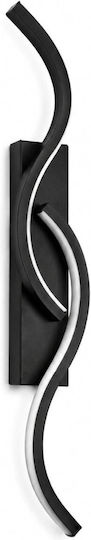 VenCore Modern Wall Lamp with Integrated LED and Adjustable White Light Black 8x5cm