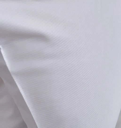 Hotel Sheet White City Cotton Satin Stripe 2 Mm 240tc 285x300